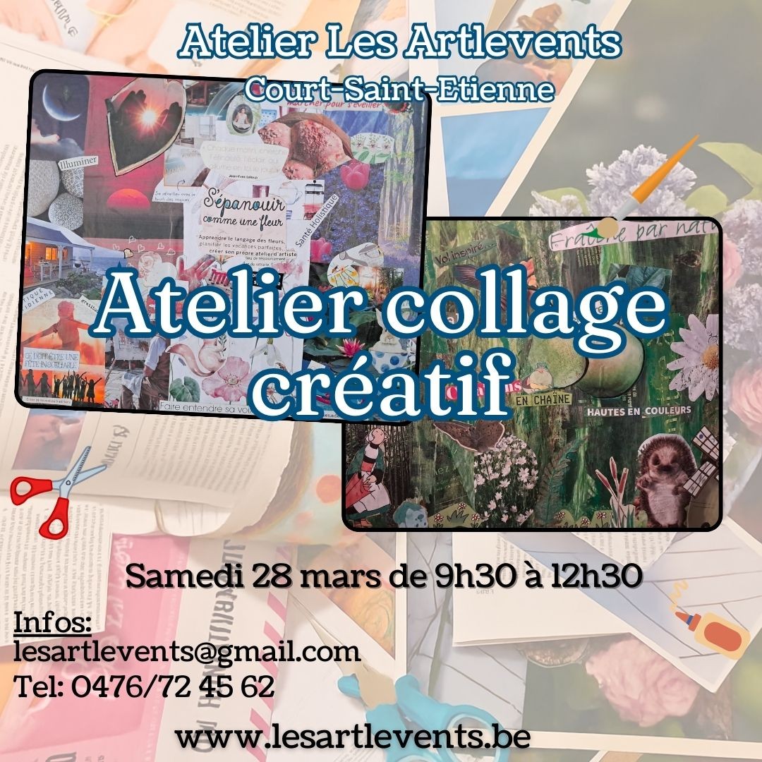 Dark Red and Beige Minimalist Drawing Workshop Instagram Post - 1 atelier-collage-créatif