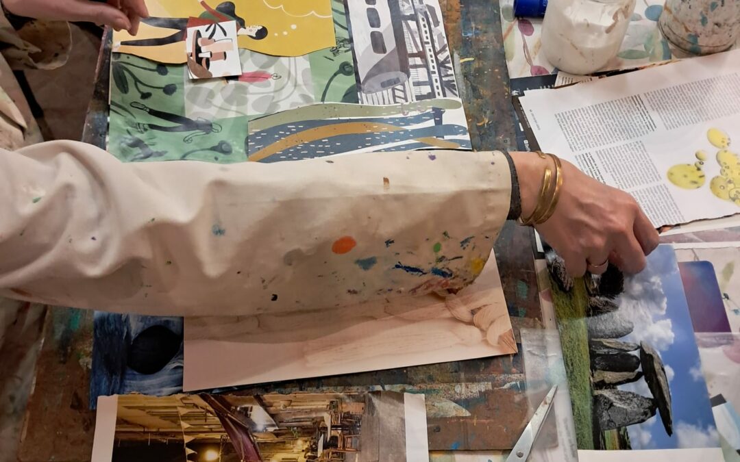 Le collage en atelier d’art thérapie : bienfaits et héritages
